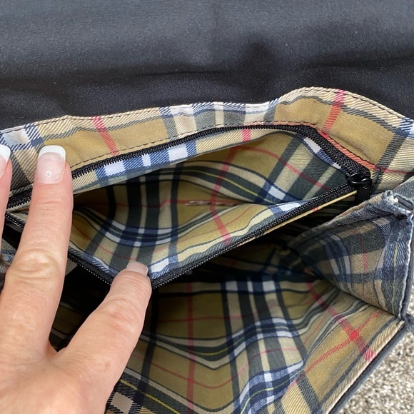 Carlo D' Santi Leather Front Flap Organizer Bag Tote Shoulder Newsboy RARE - Picture 10 of 15